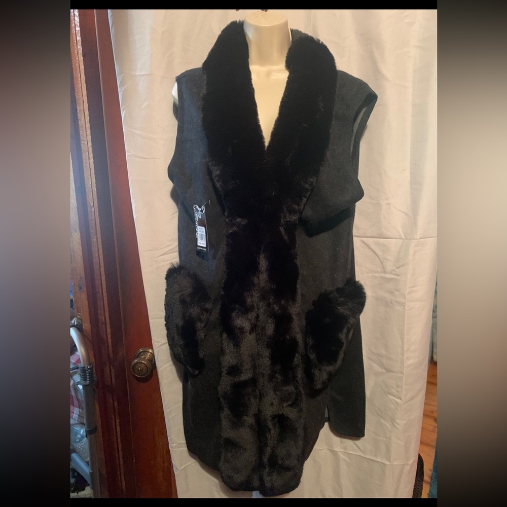 Faux fur vest